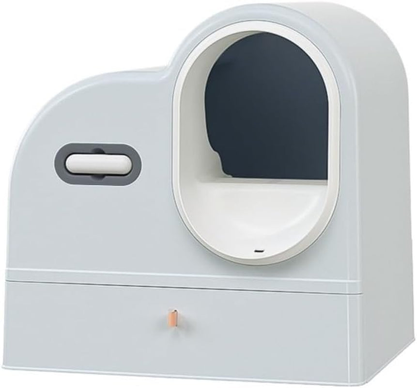 pet-supplies-enclosed-cat-litter-box-with-drawer-splash-proof-large-space-pangray