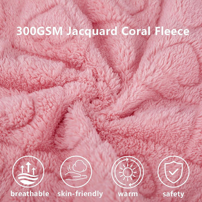 Gogobunny Pet Blanket for Dogs Cats, 300GSM Ultra Soft Coral Fleece Blanket, Washable Small Dog Cat Blanket, Calming Crate Mat, Furniture Protector for Couch Bed Car Seat, Pink, 25X35In2