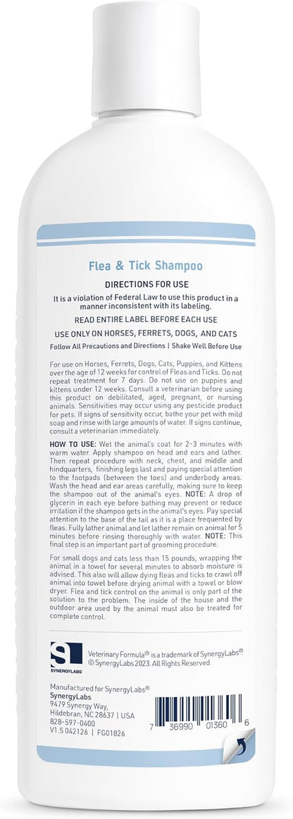 Veterinary Formula Flea and Tick Shampoo for Dogs and Cats, 16 Oz2