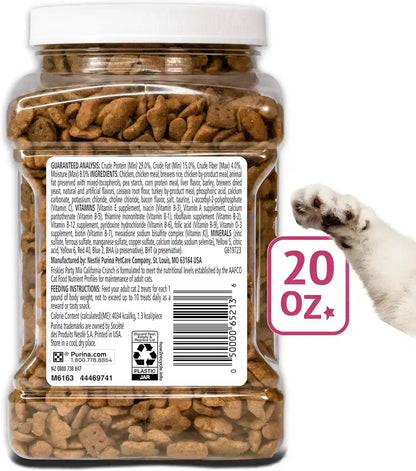 Purina Friskies Party Mix California Crunch with Chicken and Flavors of Turkey and Bacon Cat Treats - 20 Oz Canister11