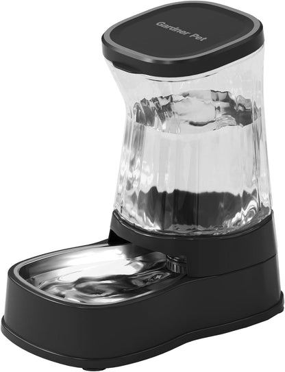 Gardner Pet Automatic Dog Water Dispenser Gravity Stainless Steel Water Waterer Feeder, 100% Bpa-Free Large Capacity Water Feeding Bowls for Medium & Large-Sized Dogs Cats Other Pets -(1 Gallon)10