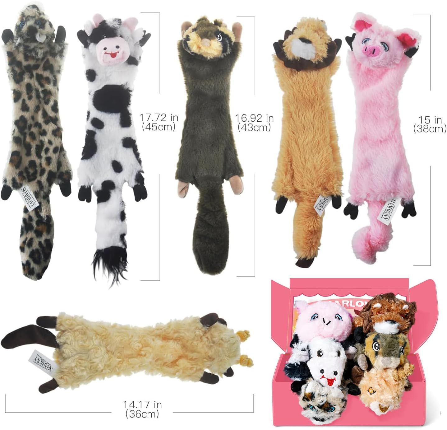 sharlovy-dog-squeaky-toy-no-stuffing-6-pack-dog-toys-crinkle-for-small-puppy-durable-chew-plush-cute-animals-natural-for-teething-pet