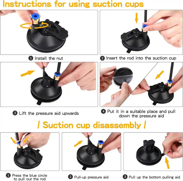Soarer 4-In-1 Interactive Cat Wand Toy,12Pcs Durable Fishing Pole Cat Feathers Toys Replacements,Enhanced Suction Cup Cat Toy Floor,2 Types Door Hanging Cat String Toys for Indoor Kitten6