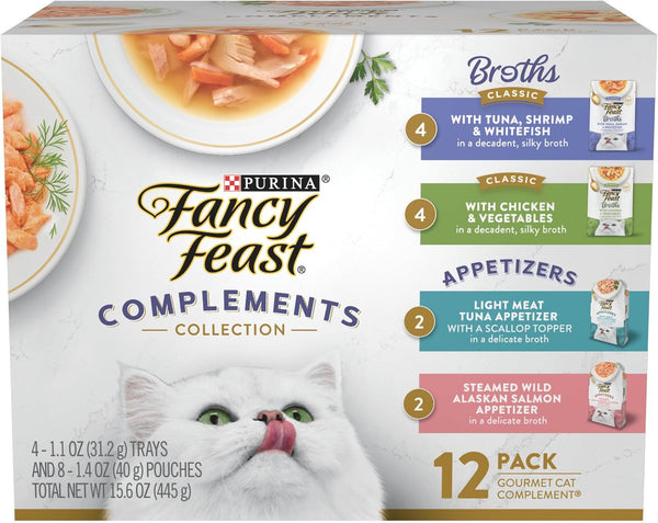 Purina Fancy Feast Seafood Classic Pate Variety Pack, 3 Oz Cans, 30-Pack12