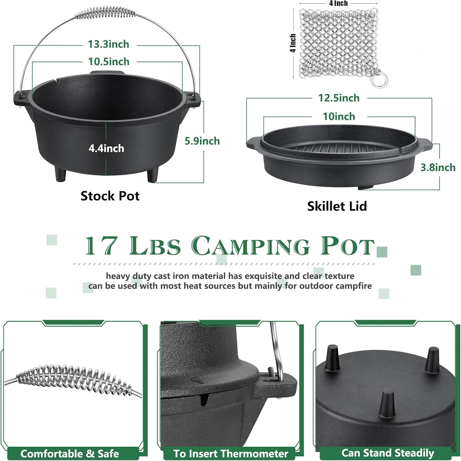 5qt-cast-iron-dutch-oven-with-stainless-steel-scrubber-2-in-1-pre-seasoned-camping-pot-heavy-duty-campfire-pot-with-feet-for-outdoor-stovetop-griddle-cooking-baking-roasting-stewing