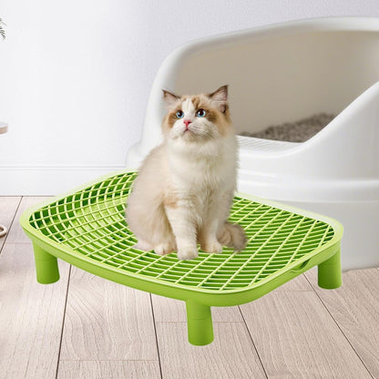 Cat Litter Ramp Kitten Litter Box Footboard for Living Room Bedroom Bathroom with Filter Function Easy Clean (Green)5