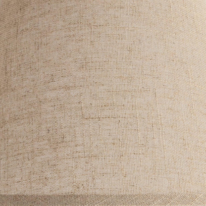 Pre-Assembled Sela Fine Large Burlap Empire Shade 6.5X15X10.75 (Spider) | 6.5" Top X 15" Bottom X 10" High X 10.75" Slant Replacement for Table Lamps Harp + Finial7