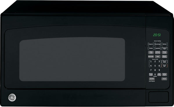 GE JES2051DNBB Countertop Microwave Oven, 1,200-Watt Capacity, 2.0 Cubic Ft., 8 Auto Setting Cooking Settings, Kitchen Essentials for the Countertop, Dorm Room or Apartment, Black1