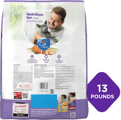 Purina Cat Chow Gentle Sensitive Stomach and Skin Dry Cat Food with Turkey - 13 Lb. Bag11