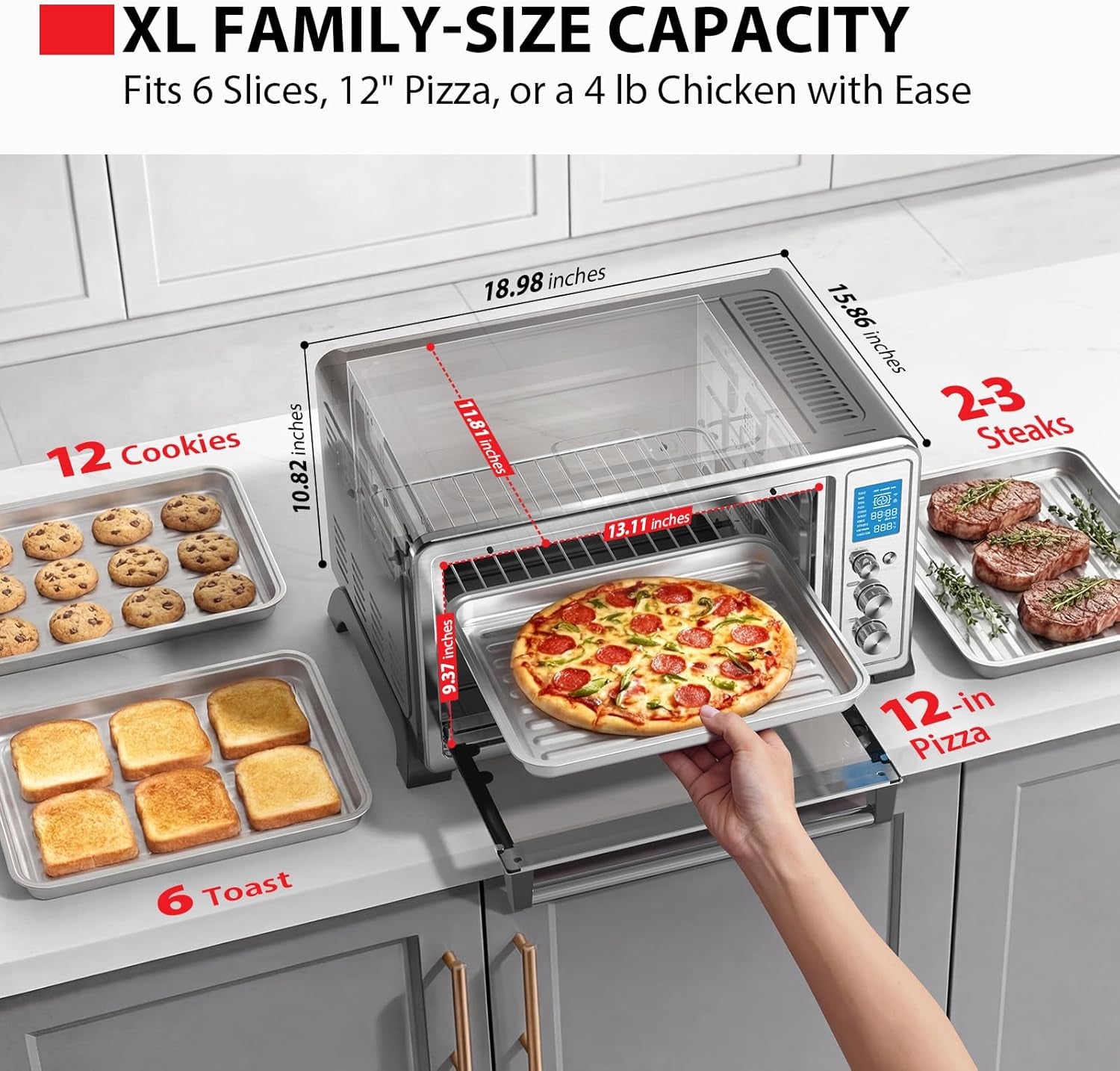 10-in-1-convection-toaster-oven-6-slice-countertop-oven-1500w-bake-broil-rotisserie-pizza-functions-lcd-knob-controls-6-accessories-with-toast-1500w-stainless-steel