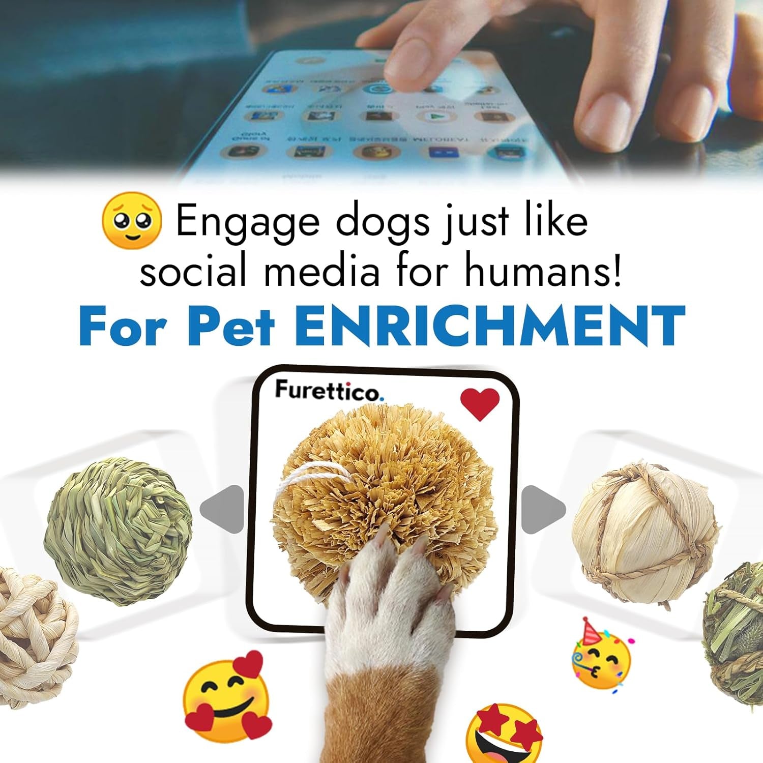 dog-chew-toys-3pcs-woven-grass-chew-ball-for-dogs-dental-teething-interactive-fetch-toys-outdoor-digestible-chew-ball-for-boredom-relief-seaweed-timothy-hay-cornsilk-cornleaf