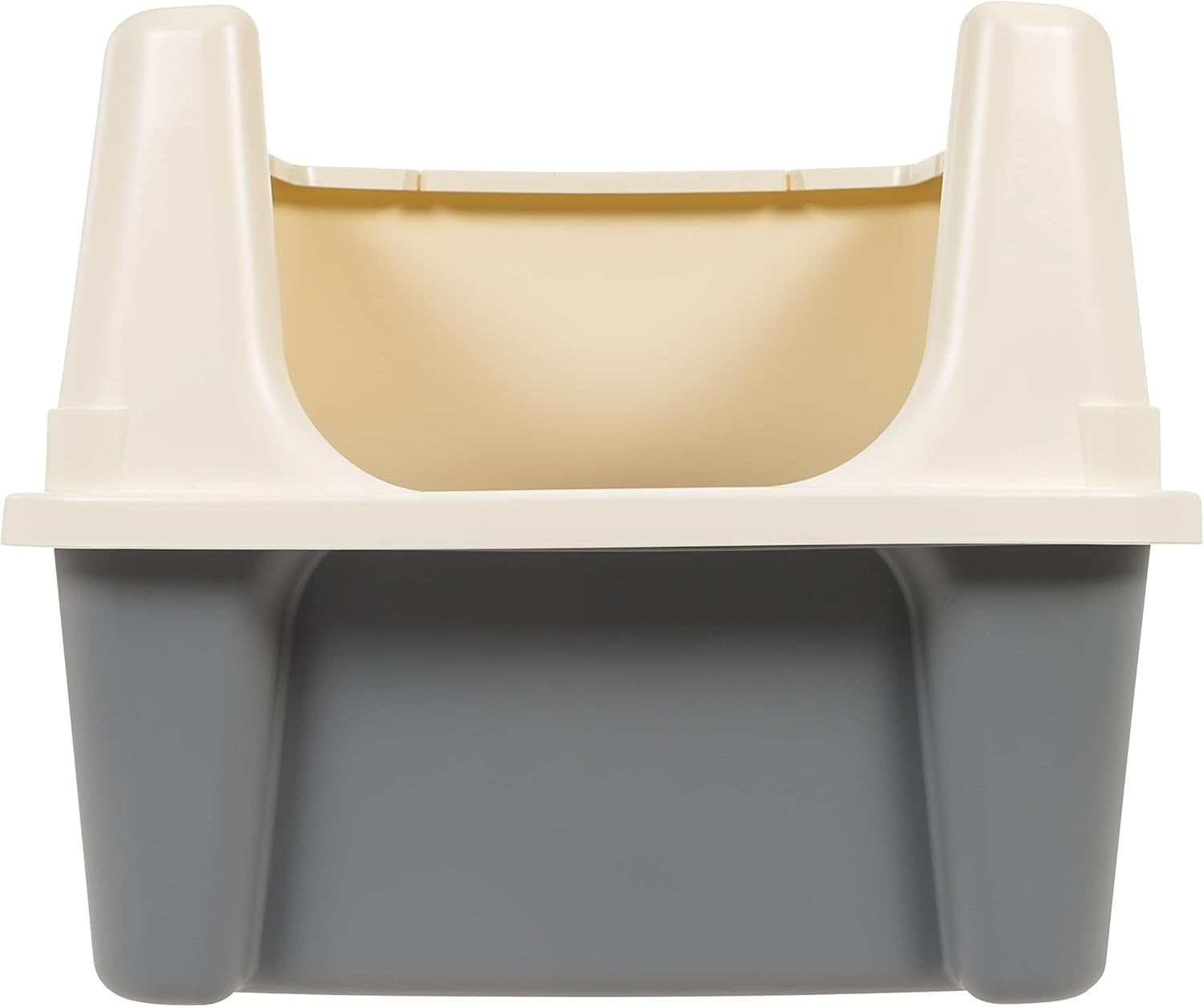amazon-basics-large-cat-litter-box-with-high-sides-open-top-for-easy-access-includes-scoop-with-storage-19-x-15-x-11-75-grey-beige