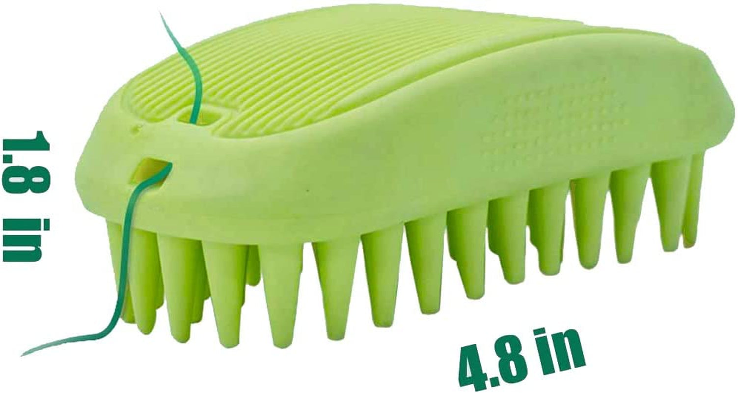 pet-silicone-shampoo-brush-for-long-short-hair-medium-large-pets-dogs-cats-shower-wash-curry-brush-dog-hair-products-accessories-dog-back-massage-for-long-short-hair-small-large-pets-dogsgreen