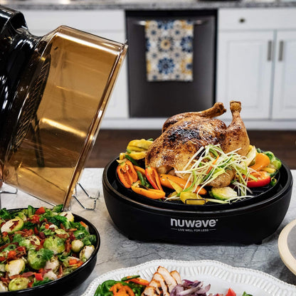 Air Fryer Infrared Convection Oven, Cook Fresh or Frozen, PFAS Free | No Defrosting or Preheating, 360 Surround Heat, Cooking from 50 to 400 Degrees, 100 Presets, 50 Memory, 360 Food Easy-View5
