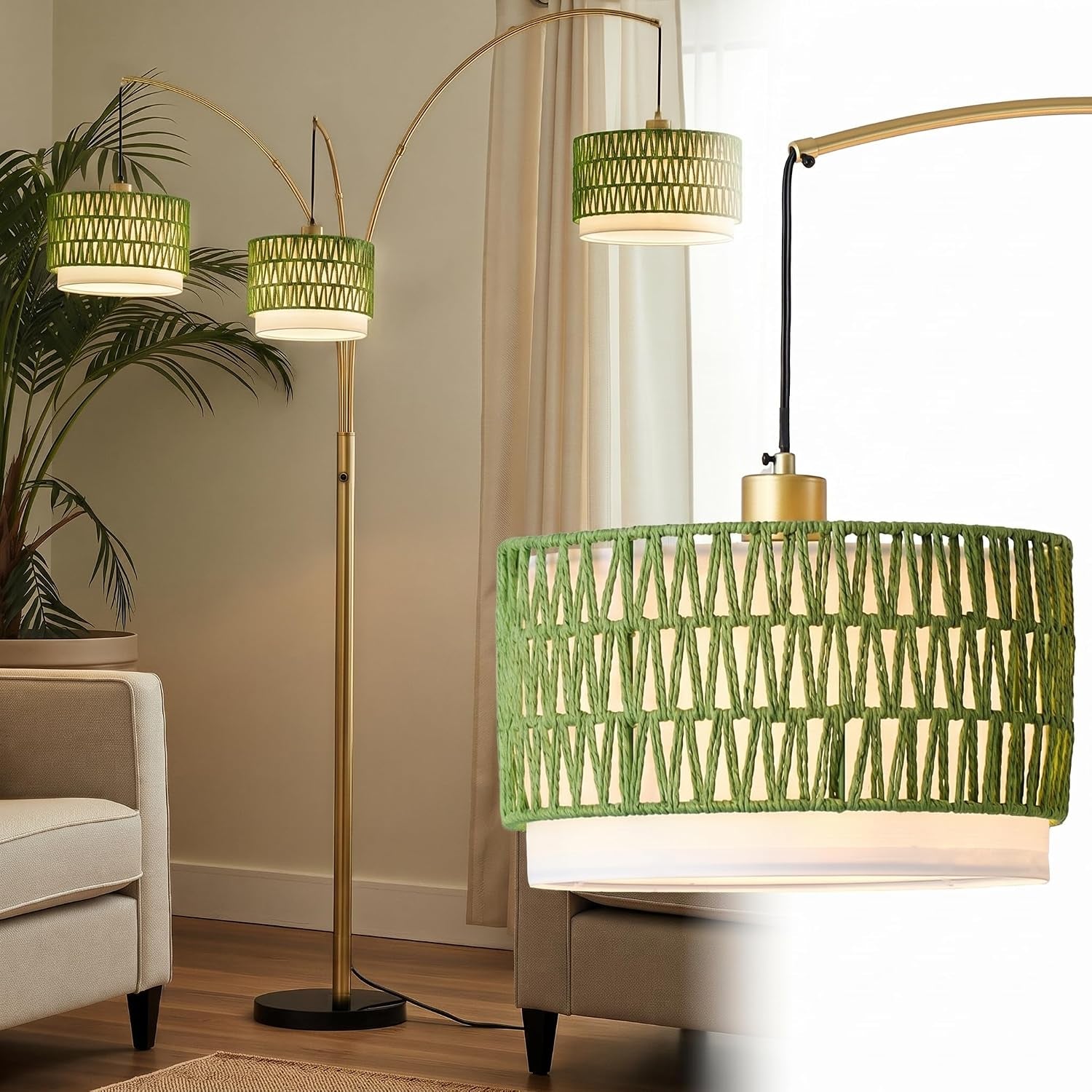 3-light-arc-rattan-floor-lamp-for-living-room-80-gold-boho-lamp-heavy-natural-marble-base-1-2-3-light-rotary-switch-double-layer-green-wicker-fabric-shades-for-coastal-style-8-ft-ceilings