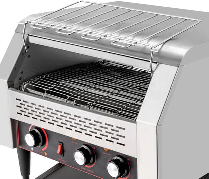450 Slices/Hour Commercial Toaster, 110V 2600W Electric Conveyor Toaster Oven Stainless Steel Commercial Conveyor Belt Toasters for Restaurant, Bakery, Buffet Use8