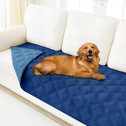 Smiry Waterproof Dog Bed Cover, Reversible Pet Blanket for Sofa Couch | Soft Washable Dog Blanket, Leakproof Couch Cover for Dogs Cats & Furniture Protection, 52X82, Grey/Dark Grey9