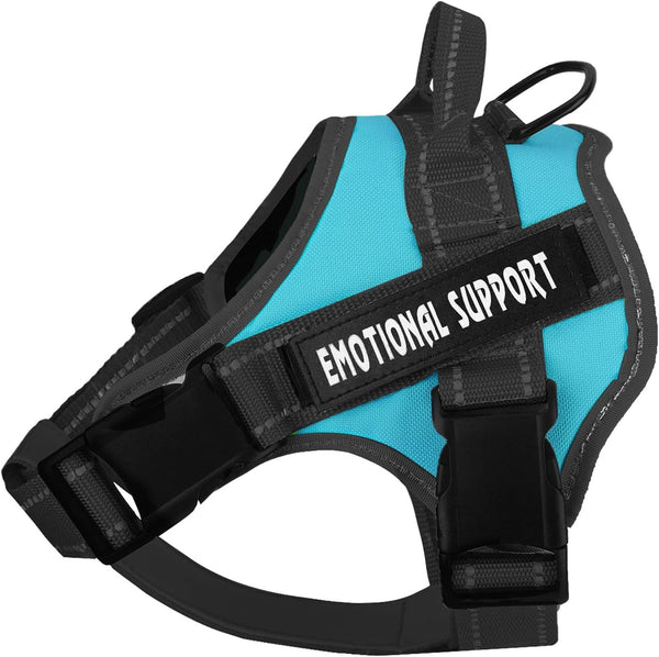 Voopet Service Dog Harness, Emotional Support Pet Vest Harness, Reflective Breathable & Adjustable No Pull ESA Harness for Small Medium Large Dogs (With 4 PCS Removeable Tags),Xx Small (Pack of 1)21
