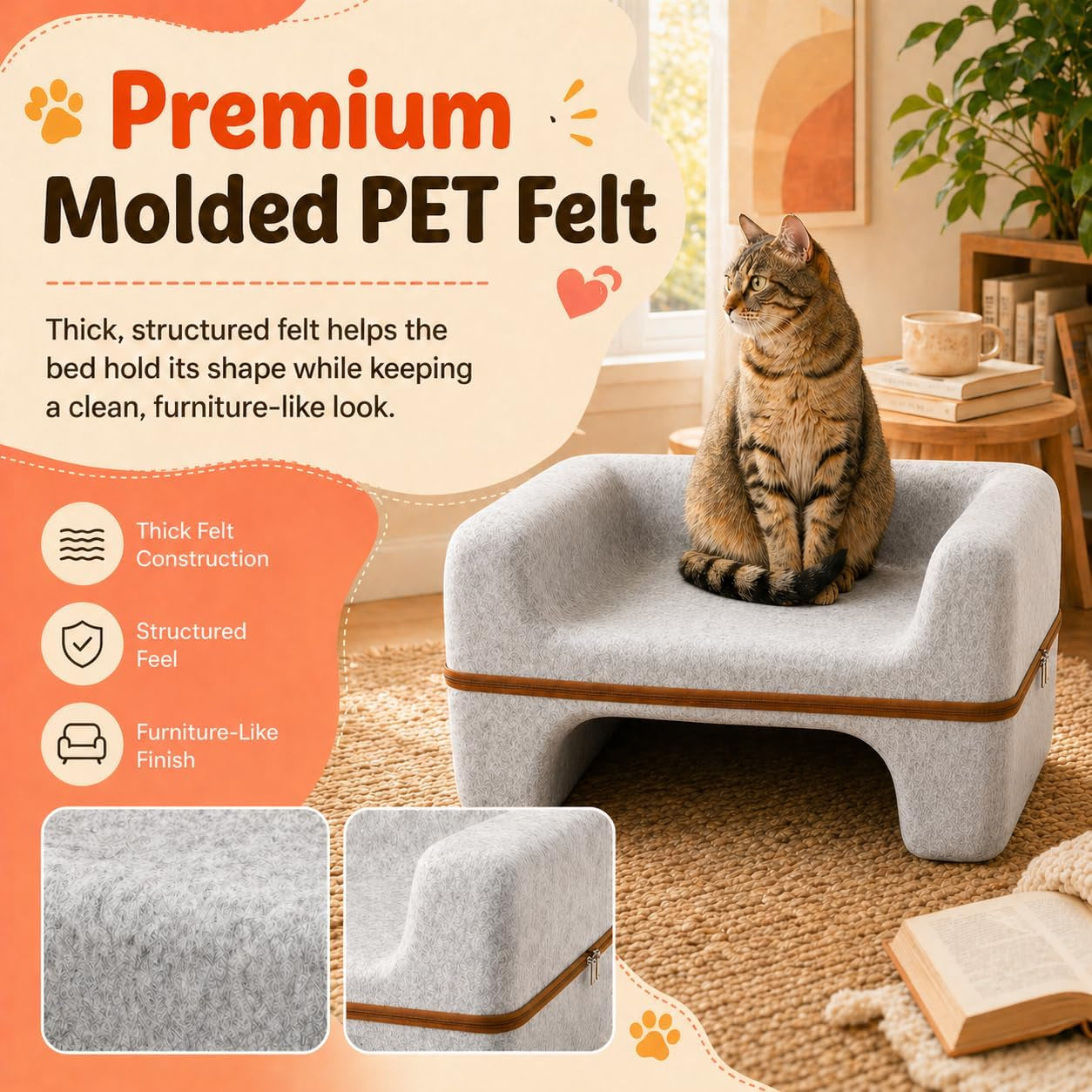large-cat-bed-for-indoor-cats-2-tier-cat-cave-bed-with-top-lounge-lower-hideaway-washable-pet-felt-cat-sofa-for-living-room-bedroom-apartment-scratch-friendly-cat-furniture-light-gray