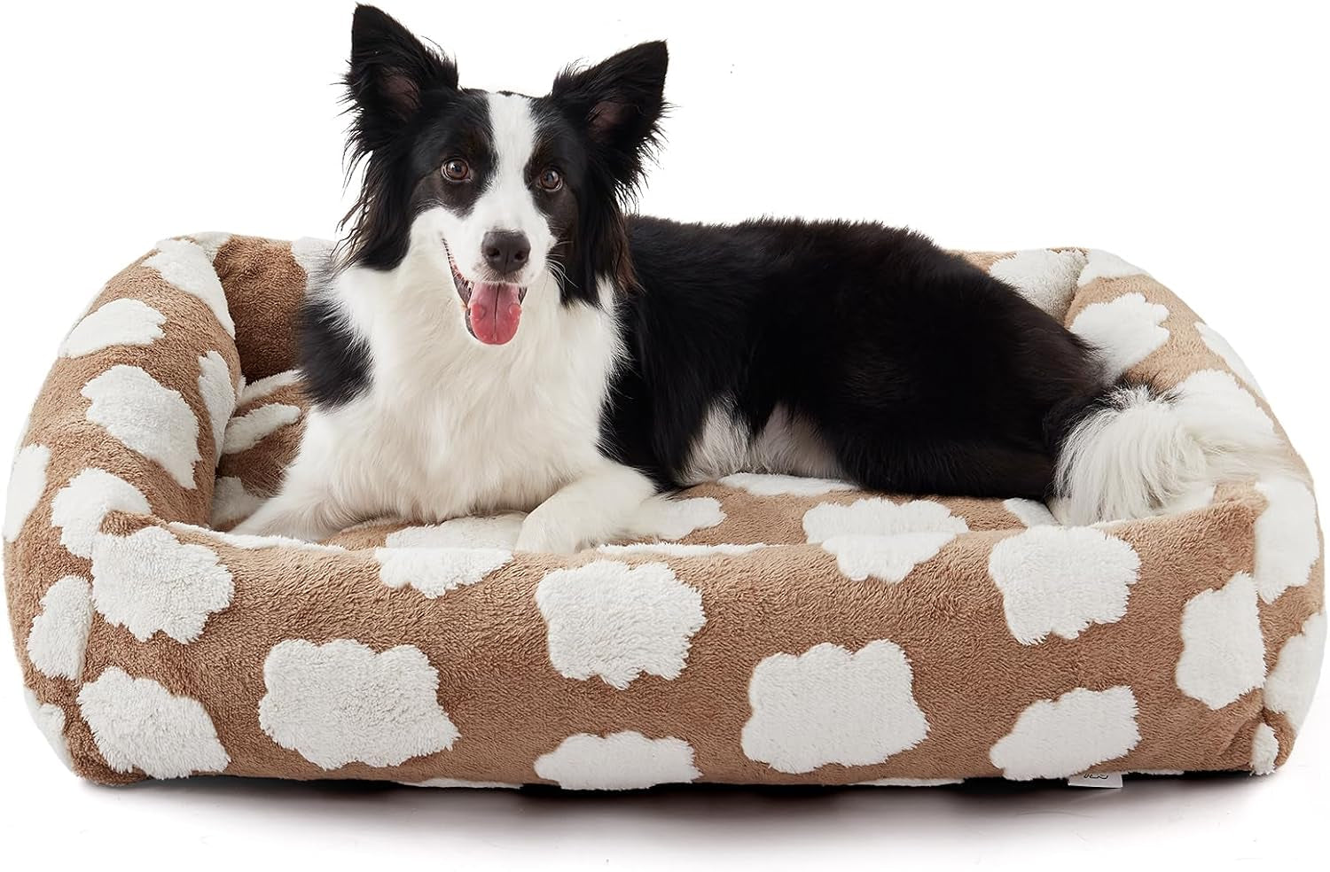 joejoy-dog-bed-medium-size-dog-removable-washable-cover-orthopedic-soft-pet-bed-anti-slip-fluffy-plush-faux-rabbit-fur-puppy-bed-30x24x8-leopard-print-grey