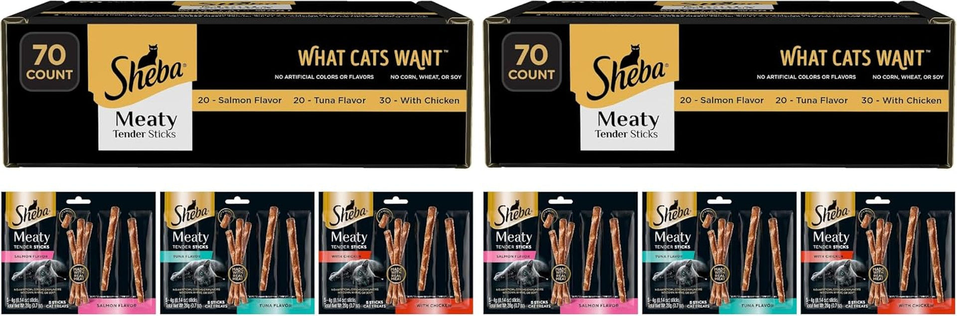 sheba-meaty-tender-sticks-cat-treats-chicken-salmon-tuna-70-count-chicken-tuna-salmon-flavor-real-meat-healthy-fats-fatty-acids-essential-amino-acids-soft-texture-no-artificial-dyes