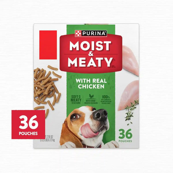 Purina Moist and Meaty with Real Chicken Recipe Soft Dog Food Pouches - 36 Ct. Box9