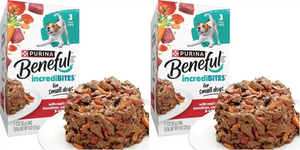 Beneful Purina Small Breed Wet Dog Food Variety Pack, Incredibites with Real Beef, Chicken and Salmon - (Pack of 30) 3 Oz. Cans17