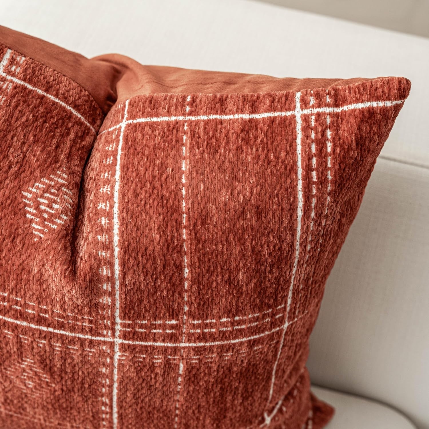 decorative-lumbar-pillow-cover-14x36-long-decorative-throw-pillow-for-bed-terracotta-rust-red-boho-textured-chenille-accent-pillowcase-for-bedroom-home-decor-cover-only