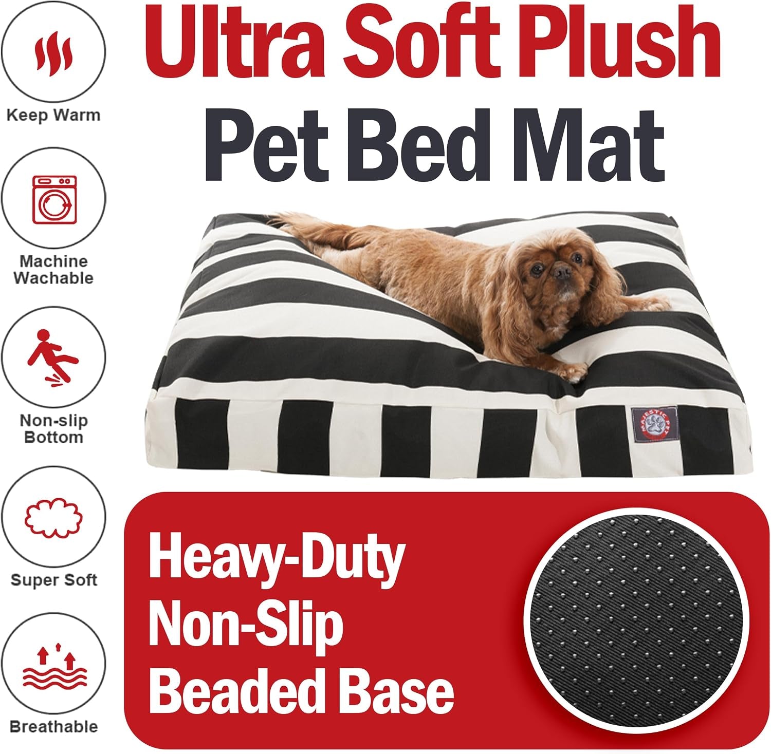 majestic-pet-stripes-rectangle-medium-dog-bed-washable-non-slip-comfy-pet-bed-dog-crate-bed-with-removable-washable-cover-dog-kennel-bed-for-sleeping-polyester-fiber-medium-black
