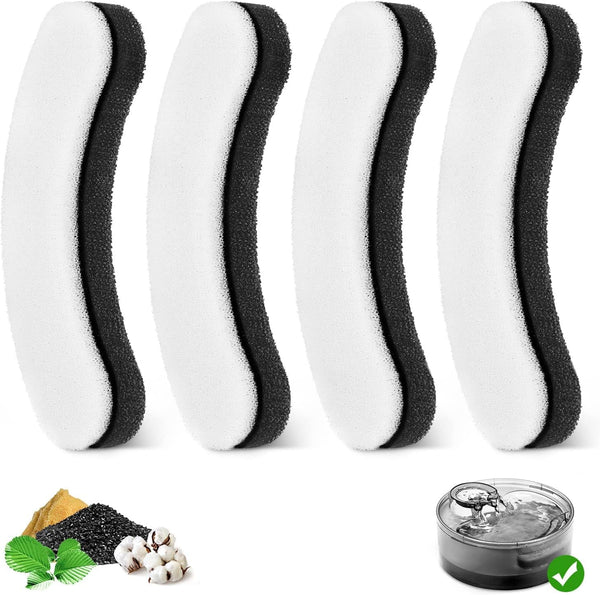 8 Pack Replacement Filters for DF10 & DF30 Automatic Pet Water Dispenser, Triple Filtration Dog Water Filter Replacement, Carbon Cat Water Fountain Filters9