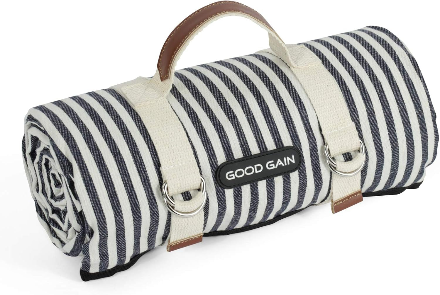 waterproof-picnic-blanket-portable-with-carry-strap-for-beach-mat-or-family-outdoor-camping-party-navy-blue