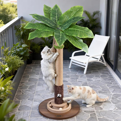 Woochpet Tall Cat Scratching Post,Cat Toys,Cat Scratcher Tree for Large Cat | Heavy Duty,Protect Sofa,Modern Boho,Cat Ball Track,Cat Tree,For Indoor Cats10