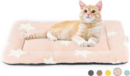 Mora Pets Cat Bed for Indoor Cats Washable Dog Crate Pad Cute Star Dog Bed Mat for Small Dogs Pet Kennel Pad for Cage Soft Flat Puppy Kitten Cushion Sleeping Anti-Slip Grey 22 X 1319