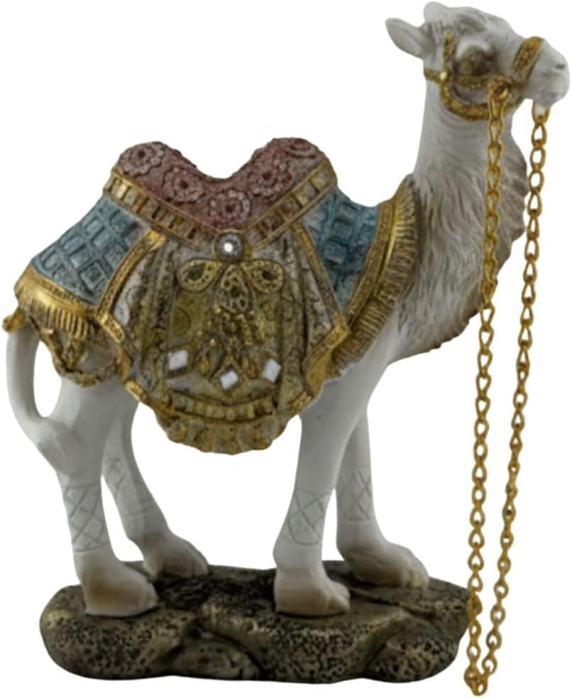 ornate-white-camel-figurine-decorative-resin-camel-statue-with-gold-embellished-saddle-chain-luxury-home-decor-accent-for-mantel-shelf-tabletop-5-5-2-6-in-0-4-lb