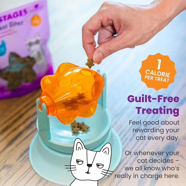 Catstages by Nina Ottosson Purrfect Bitez Natural Crunchy Cat Treats for Puzzles, Toys, Feeders, & Training, Usa-Made, Real Chicken Flavor, 4Oz6
