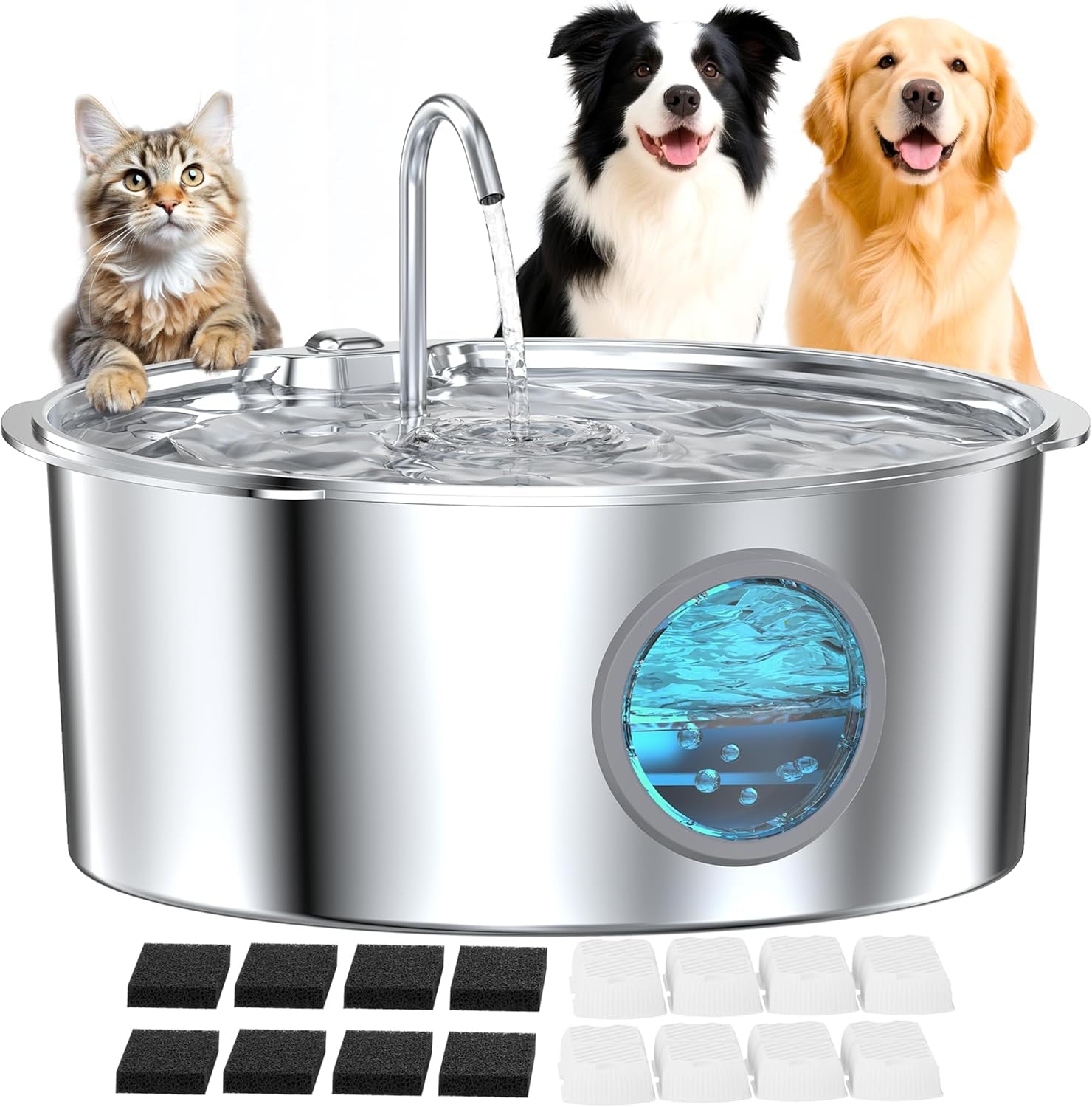 dog-water-fountain-for-large-dogs-stainless-steel-dog-fountain-water-bowl-3-2gal-406oz-12l-super-quiet-big-cat-water-fountain-with-visual-water-level-great-for-large-dogs-cats-and-multi-pet-home