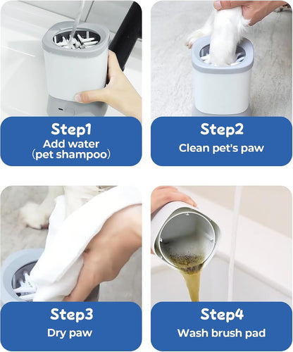 Electric Dog Paw Cleaner for Dogs，2 Speeds Automatic Dog Foot Paw Washer for Small Medium to Large Cat Dog Pet (Grey)6