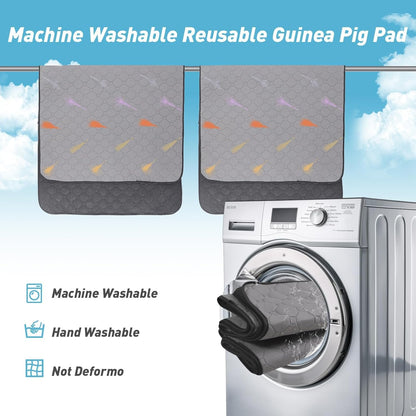 2Pcs Guinea Pig Cage Liners,Guinea Pig Fleece Cage Liners24''X48'' Super Absorbent Washable Pee Pads Reusable for Rabbit Hamster Chinchilla5