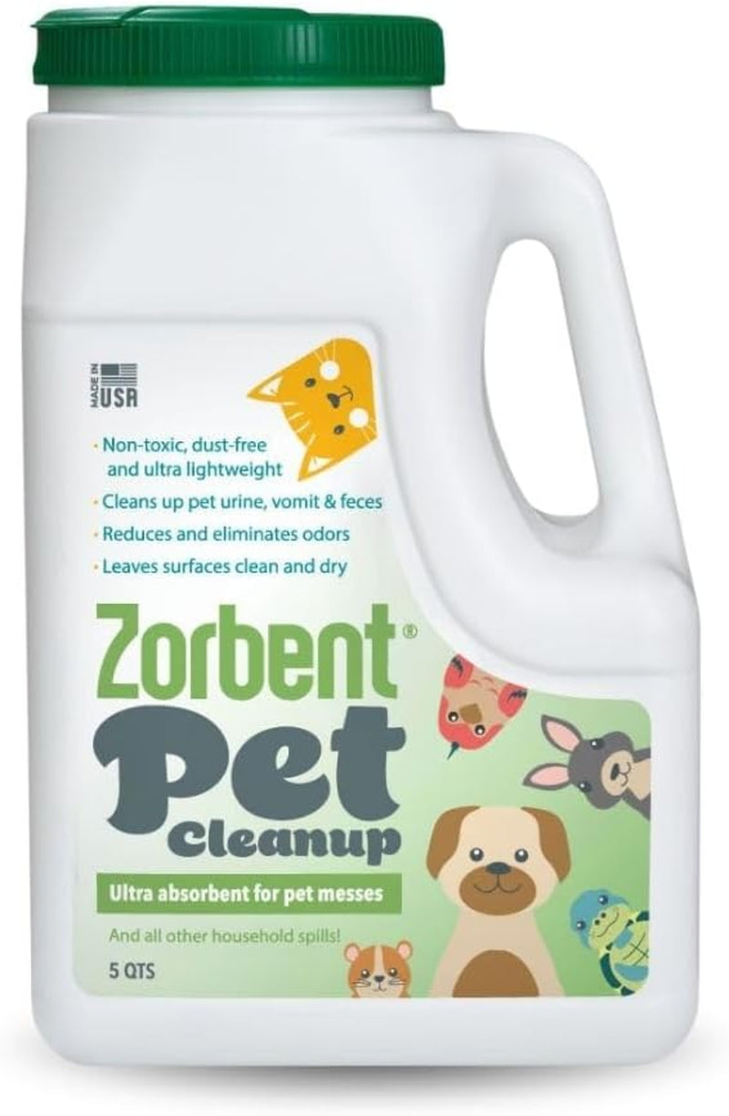 zorbent-pet-accident-cleanup-odor-remover-for-dog-cat-messes-absorbs-1-gallon-pet-safe-cleaner-for-urine-vomit-poop-accidents-on-hardwood-tile-vinyl-concrete-short-carpet-rugs-5-qt