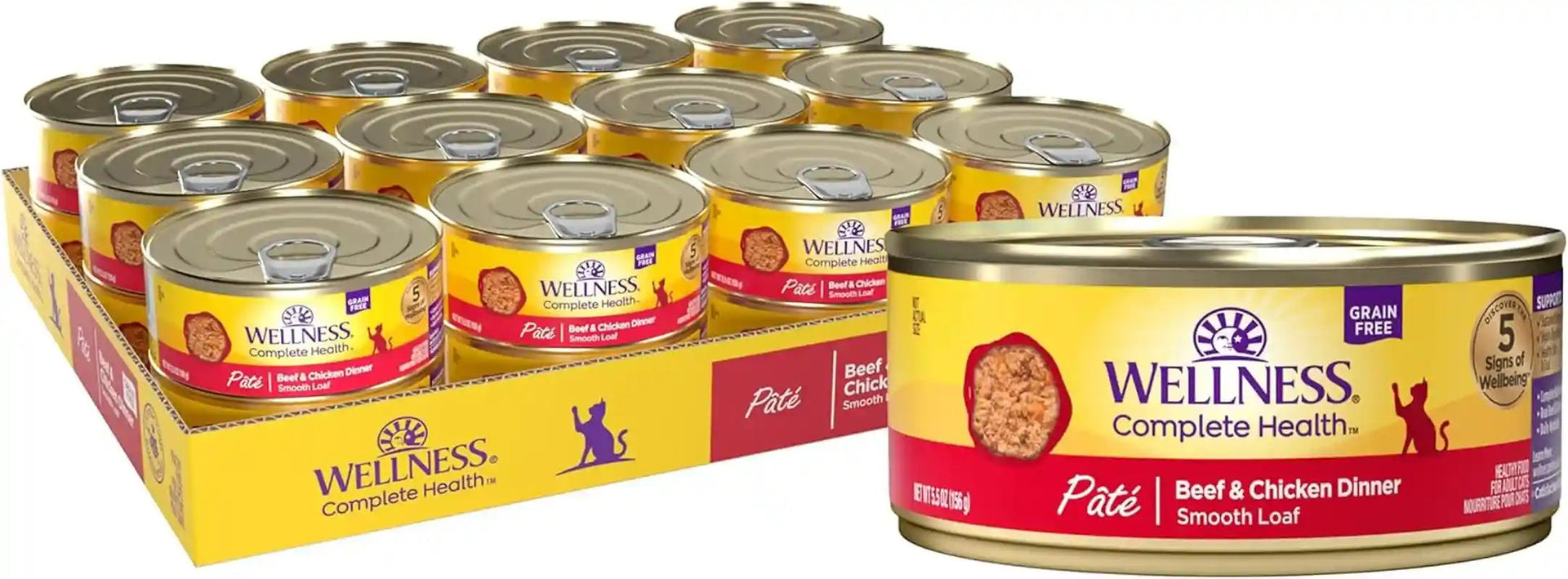 wellness-complete-health-pate-adult-canned-wet-cat-food-natural-protein-rich-grain-free-chicken-entree-recipe-3-oz-pack-of-24-cans