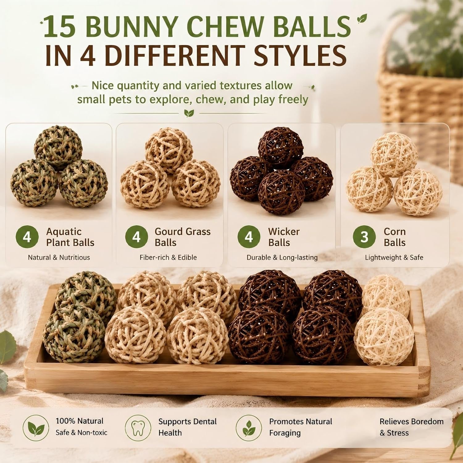 skylety-15-pieces-bunny-chew-balls-for-rabbits-small-animal-rolling-grass-toys-and-treats-for-guinea-pigs-chinchillas-hamsters-mice-teeth-grinding-gnawing-and-playclassic-style-1-97