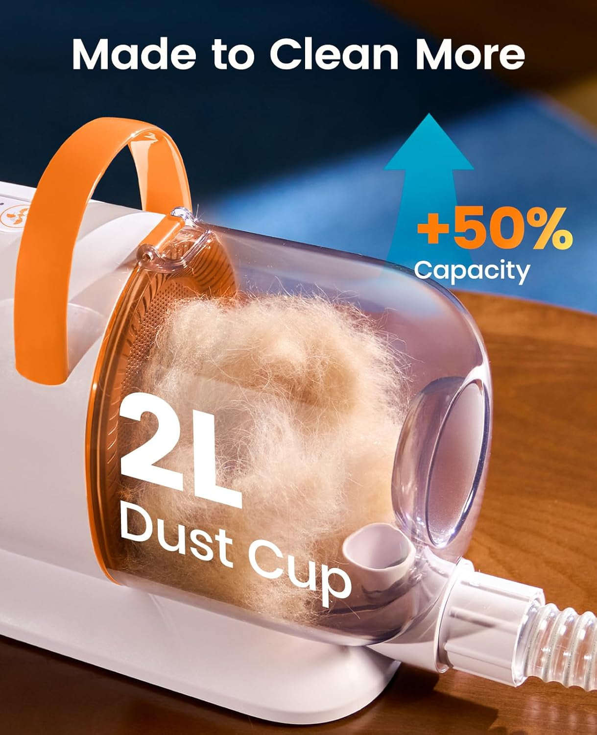 oneisall-dog-grooming-vacuum-15000pa-suction-captures-99-pet-hair-to-reduce-shedding-dog-grooming-clippers-quiet-brush-59db-with-4-accessories-2l-dust-canister-for-home-cleaning-orange
