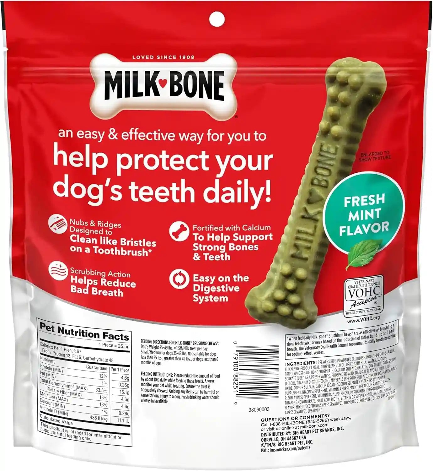 milk-bone-brushing-chews-small-medium-fresh-flavor-25-dental-treats-19-6-oz-bag-daily-dental-dog-treats-for-dogs-25-49-lbs-fresh-mint-flavor