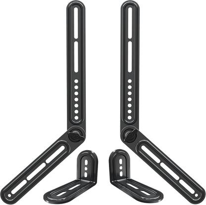Soundbar Mount Bracket Fits Most of Soundbars up to 15 Lbs | Sound Bar Mount for Mounting above or under TV, with Detachable Long Extension Plates, MD54201