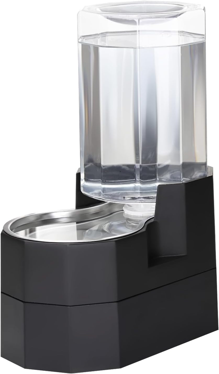 sfozstra-5l-cat-gravity-water-bowl-dispenser-stainless-steel-bowl-no-power-needed-no-filter-required-spill-proof-design-easy-cleaning-cats-small-dogs-home-crate-area-travel