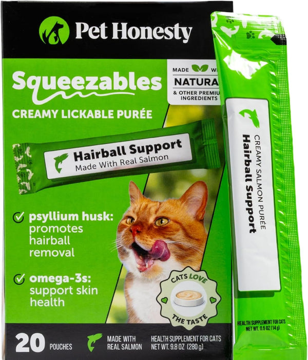 Cat Hairball Remedy Treats - Dual Texture Crunchy Creamy Hairball Treatment for Cats, Furball Relief Control Supplement with Fiber, Fish Oil for Indoor Cats Skin Coat Digestion (30-Day Supply)13