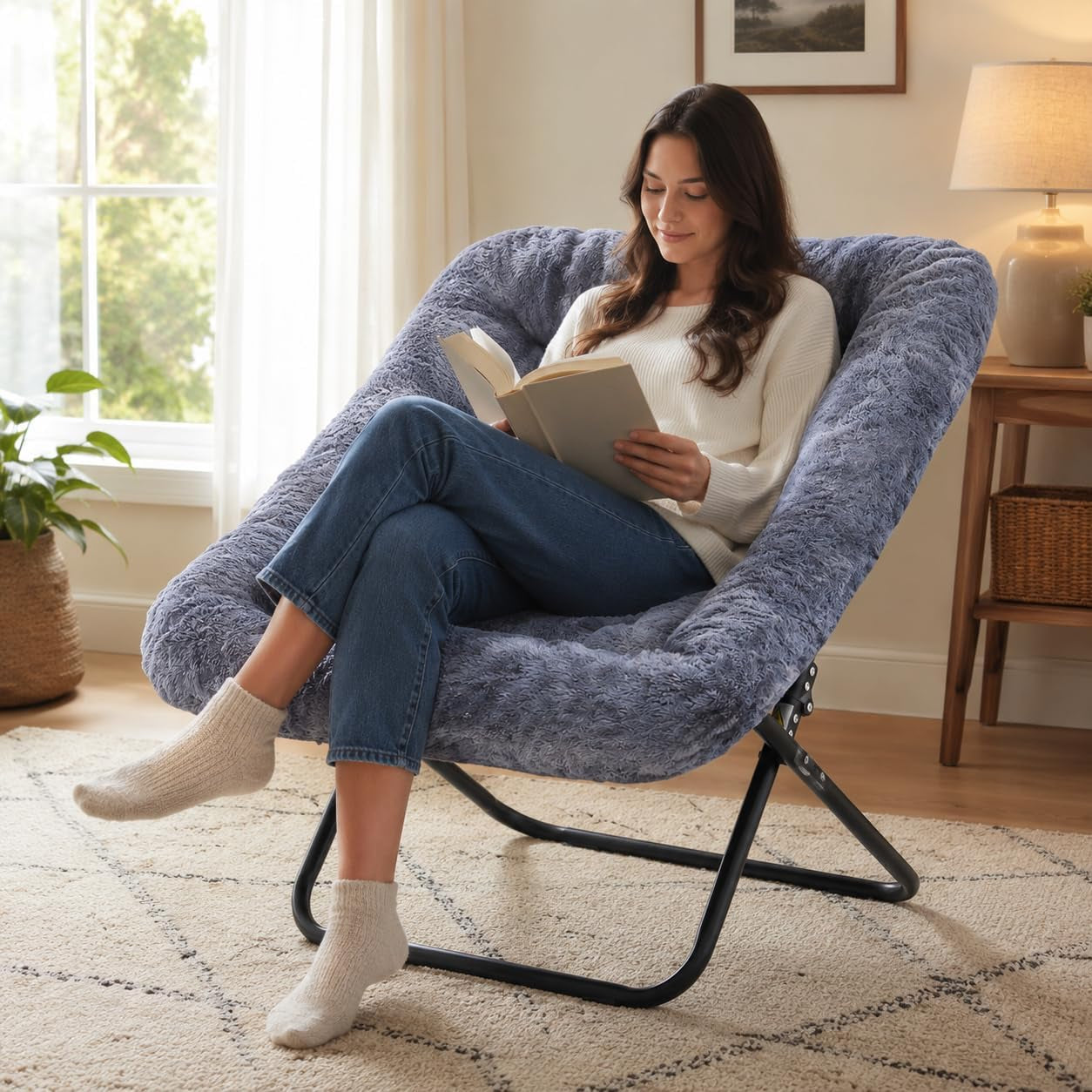 oversized-square-moon-chair-for-adults-soft-faux-fur-folding-lounge-chair-with-sturdy-steel-frame-comfortable-reading-gaming-chair-for-living-room-bedroom-grey