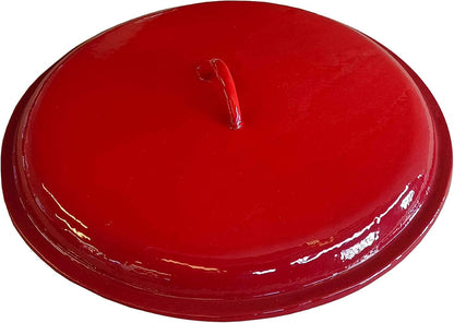 Red Enamel Coated Cast Iron Dutch Oven 9 Qt2