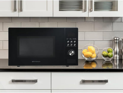 MW1101B-A Countertop Microwave Oven with Button Control, LED Display 1000W, 10 Power Levels, 6 Auto Menus, Glass Turntable and Child Safe Lock, 1.1 Cu. Ft., Black12