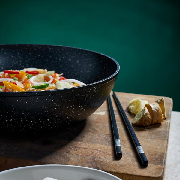 28Cm Non-Stick Wok, Black4
